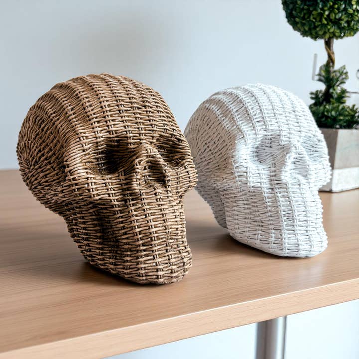 Gia Roma - Wholesale Decorative Figurine - Resin Skull Statue Rattan Halloween Gothic Home Decor Unique39