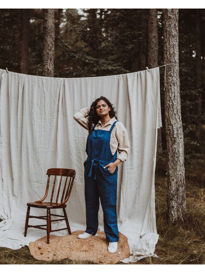 Hemp & Hope - Vente Salopette – femme - Salopette en chanvre Tama - Bleu6