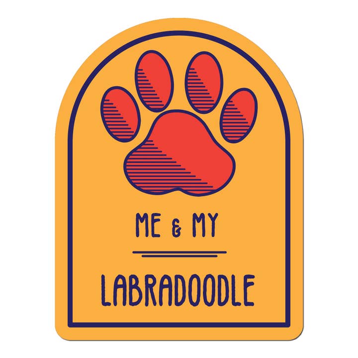 Me and My Labradoodle Window Shaped Magnet for wholesale by Imagine This Company