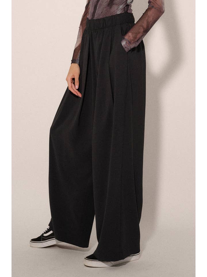 Promesa USA - Wholesale Pants - Women's - Solid Wide-Leg Elastic Waist Pants2