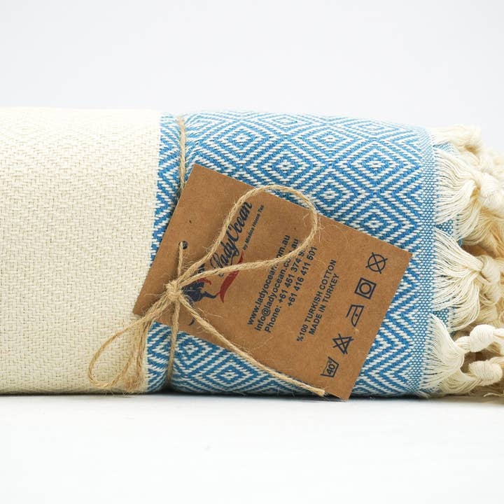 Toalhas Azul Diamond %100 Algodão Turco Original por atacado de LADY OCEAN