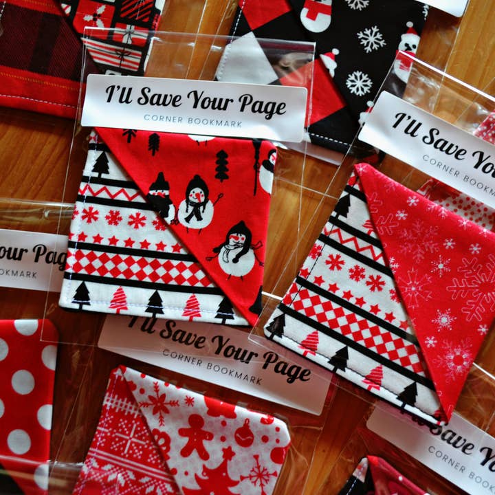 Evergreen View Farm - Wholesale Bookmark - Christmas Holiday Bookmarks Corner Fabric Gifts Readers9