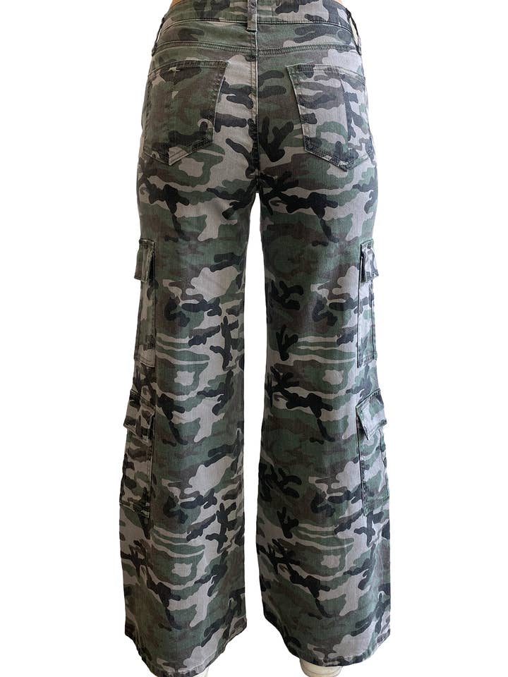 Prosperity Denim - Wholesale Pants - Women's - BEST SELLER Gina Cargo Straight in Camo2