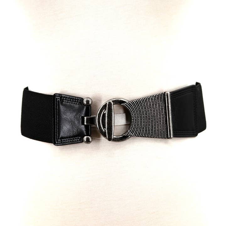 Ceinture extensible en nylon avec boucle métallique texturée pour la vente par COMECO INC