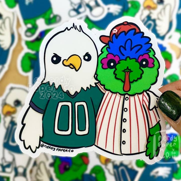 NERDY PAPER CO. - Wholesale Sticker - Philly Fans - Hand Drawn Vinyl Decal