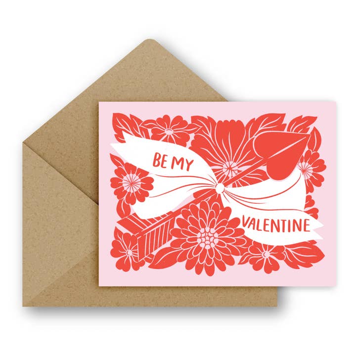 Be My Valentine Greeting Card for wholesale by Wild Perla