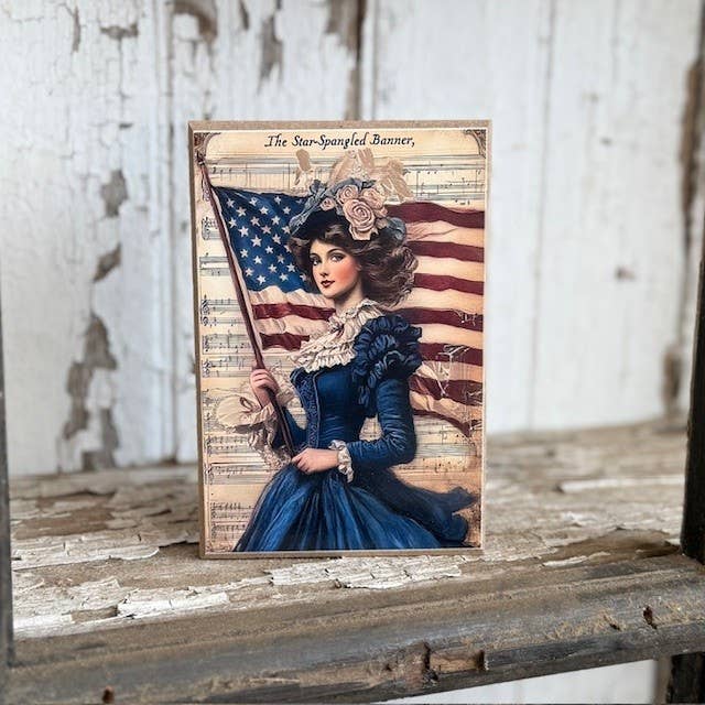 JanMichaels Art & Home - Wholesale Sign - HMK880B Star Spangled Banner Block0
