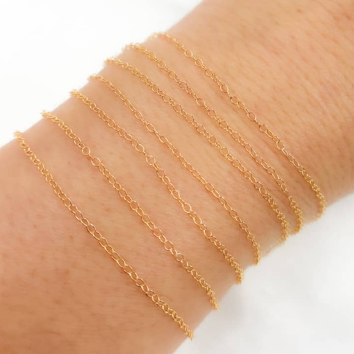 1018GF. 14K Gold-Filled Smooth Cable Chain for wholesale by Tresor Jewelry Inc.