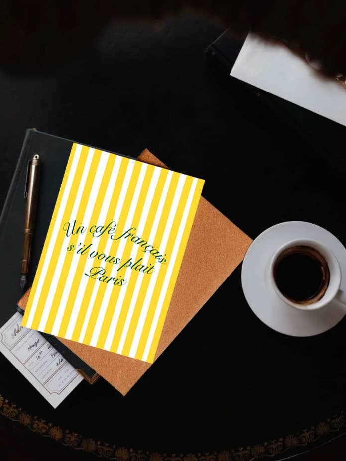 Message card for wholesale by Un baiser français s'il vous plaît