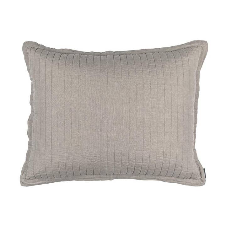 Standardkissen Tessa, gesteppt, Raffia Linen, 20 x 26 für den Großhandel von Lili Alessandra