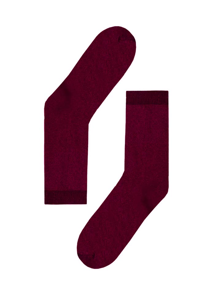 Calzini Basic Bordeaux Glitter per la vendita all'ingrosso da parte di PINNED by K
