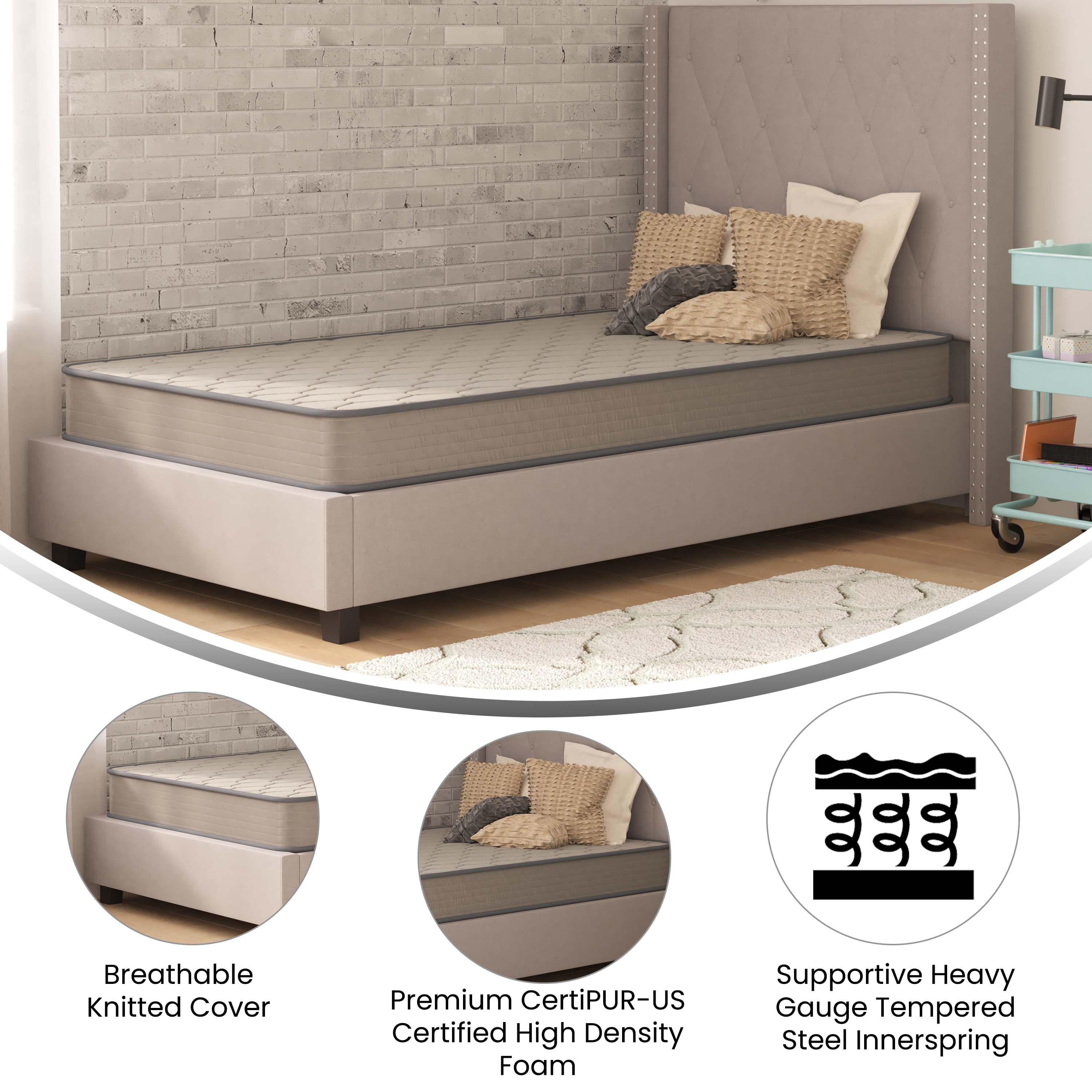 Flash Furniture - Wholesale Bed - 6" Hybrid Mattress, Twin Mattress in a Box3
