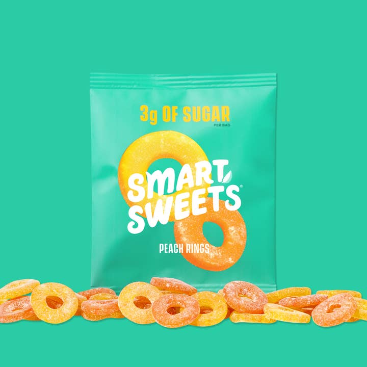 SmartSweets - Wholesale Gummy - Peach Rings Candy (12 pack)