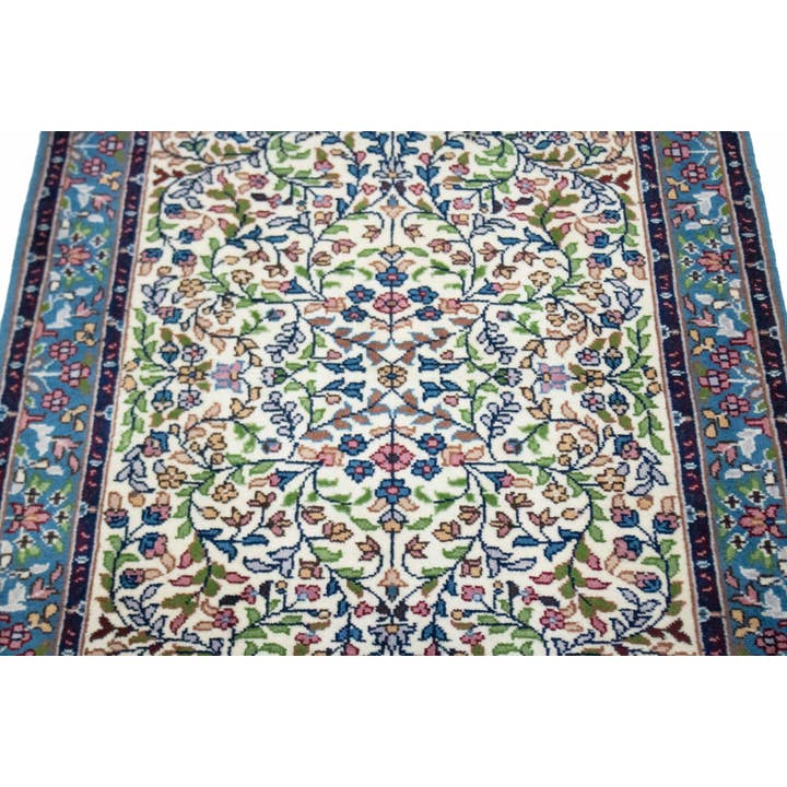 Magic Rugs Inc. - Wholesale Area Rug - Cream Floral 3X4 Kirman Oriental Rug | Oriental Natural Wool