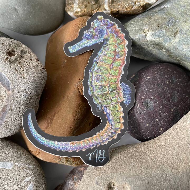 Megan Gray Art - Wholesale Sticker - Crayola Seahorse Pixie Dust Sticker 1