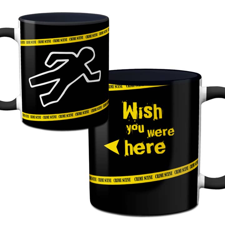 Crime Scene Black Coffee Mug for wholesale by Pithitude