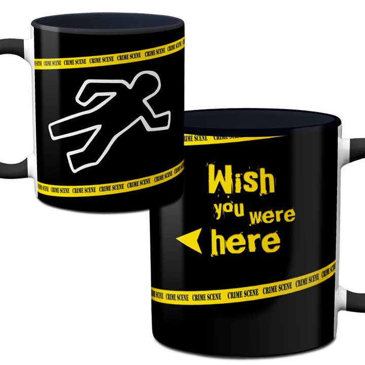 Crime Scene Black Coffee Mug for wholesale by Pithitude