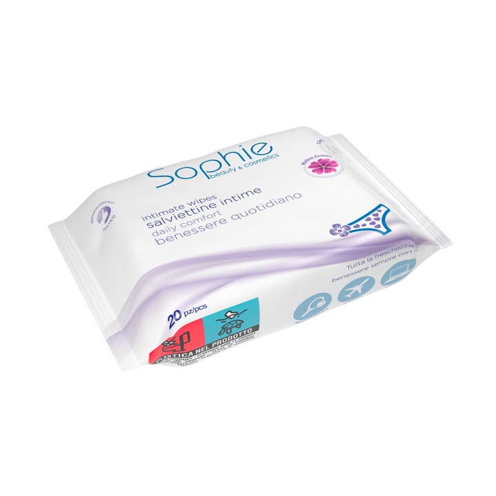 A+CURE - Venta al por mayor Toallitas/limpiadores íntimos - Toallitas íntimas Sophie para higiene, 20 unidades0