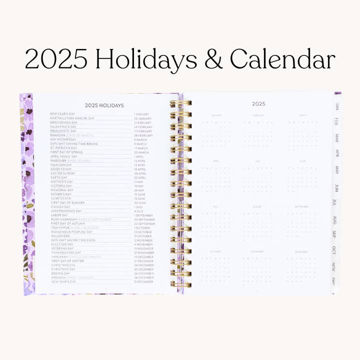Elyse Breanne Design - Wholesale Planner - Pressed Floral 2025 Yearly Planner