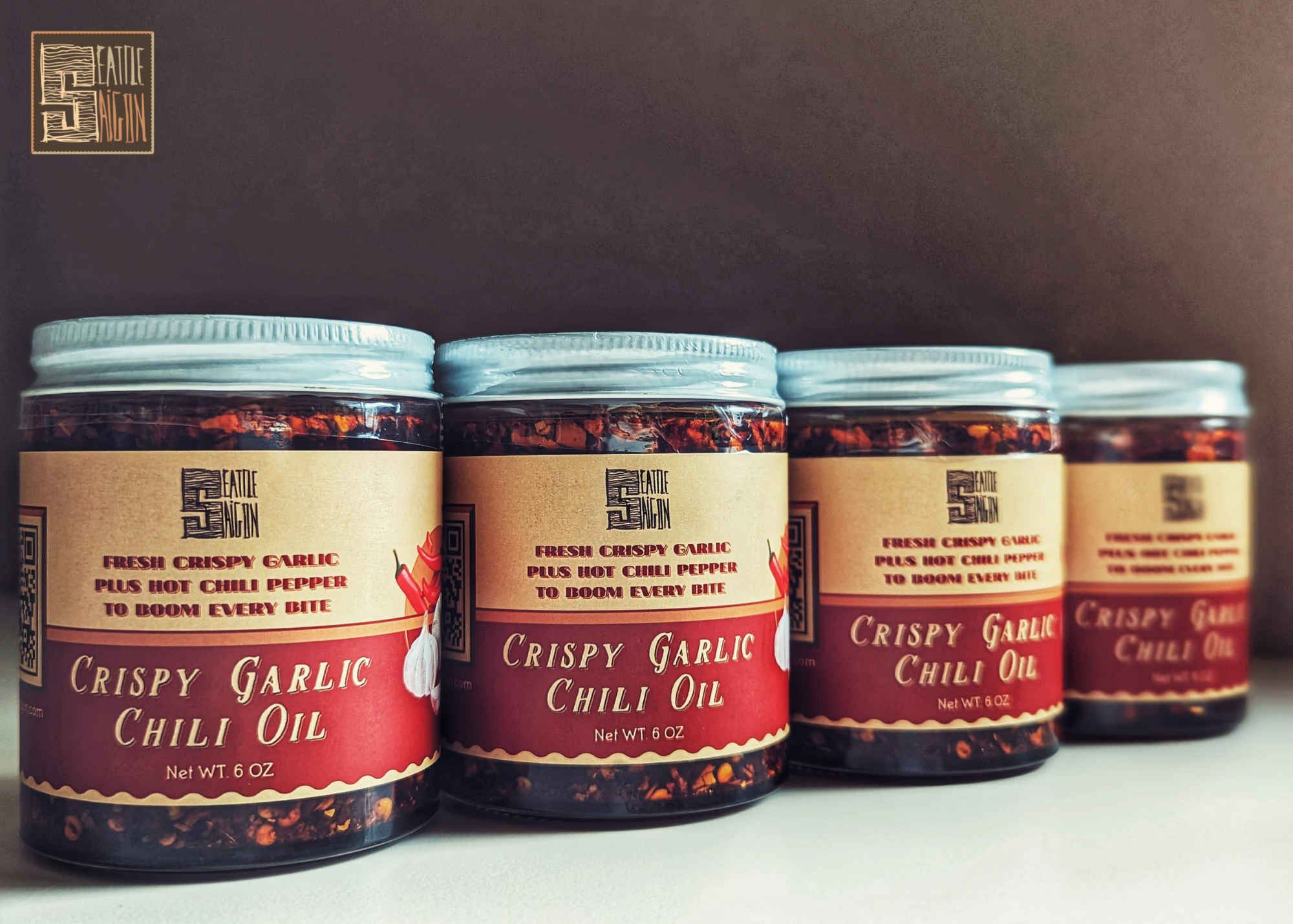 Seattle and Saigon - Wholesale Hot Sauce - CRISPY GARLIC CHILI OIL, Do-everything Viet sauce,Made in WA1