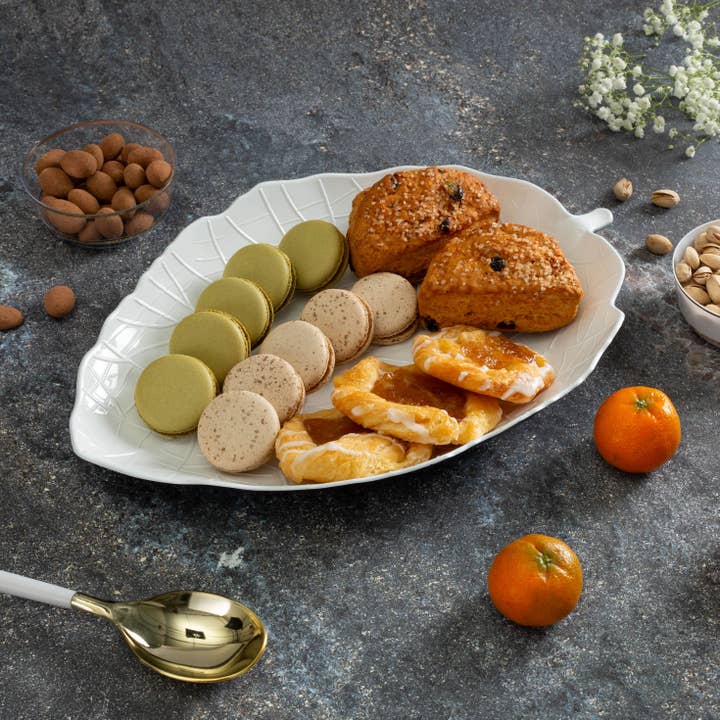 Placa carregadora de plástico branco de folha grande | 1 carregador por atacado de Luxe Party