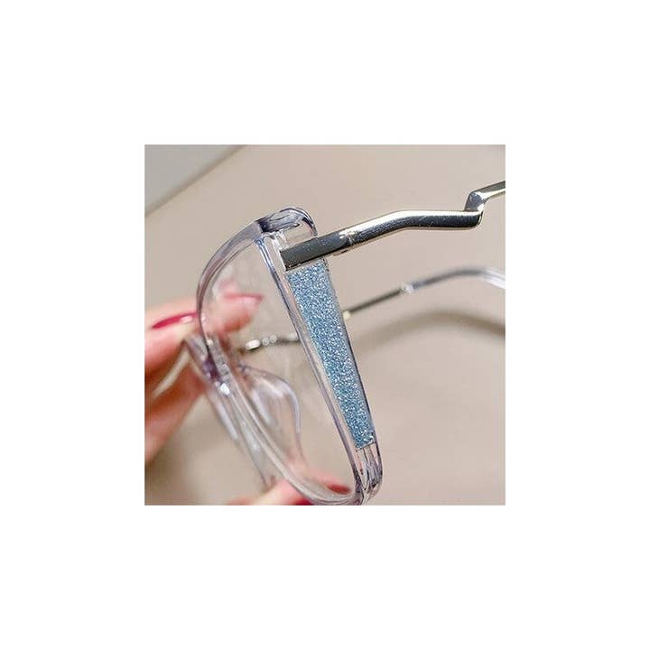 FurDecoration - Wholesale Eyeglasses – Women's - Trendy Literary TR90 Gold and Gum Hybrid Eyeglass Frames8