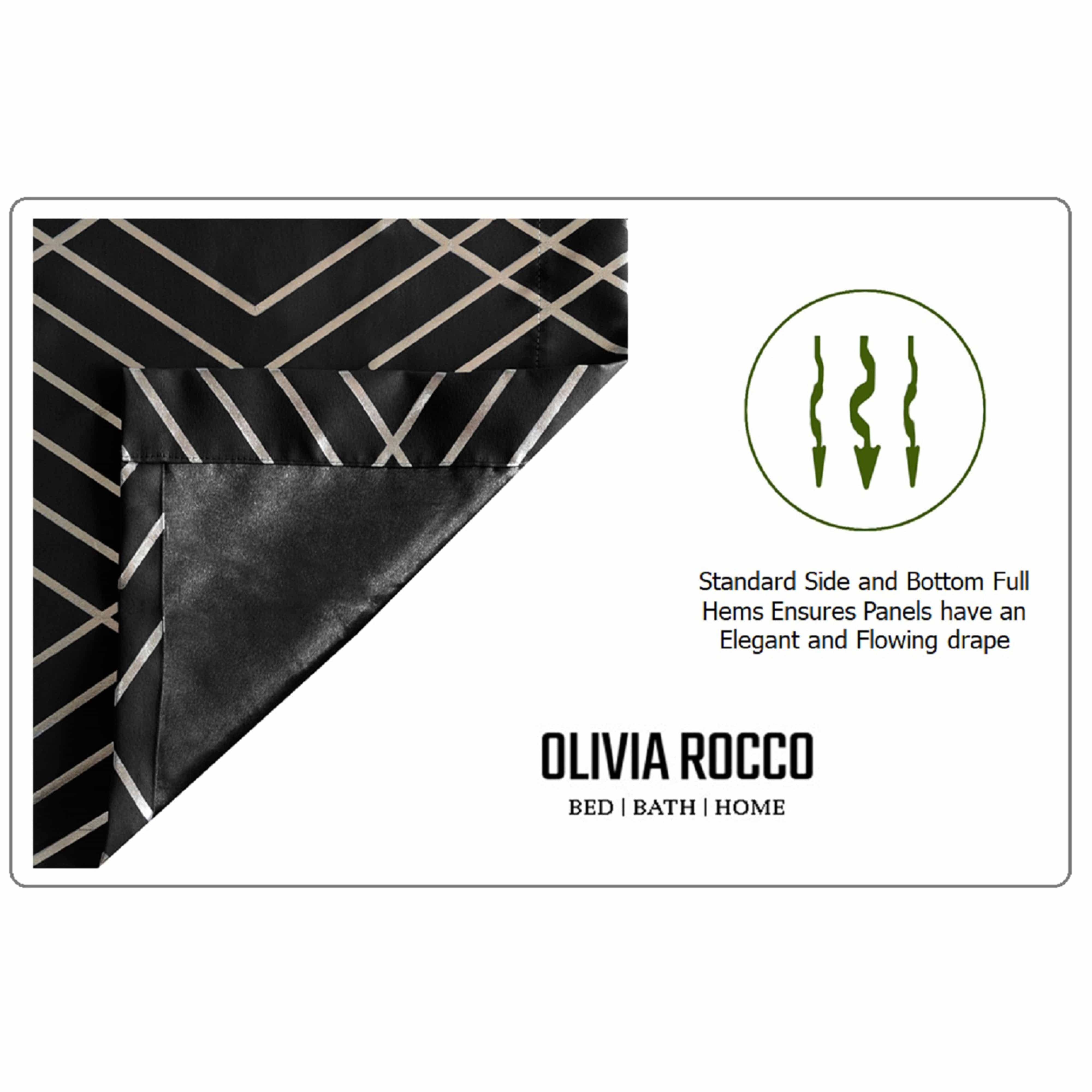 Geometric Black Sparkle Blackout Curtains for wholesale on Faire8