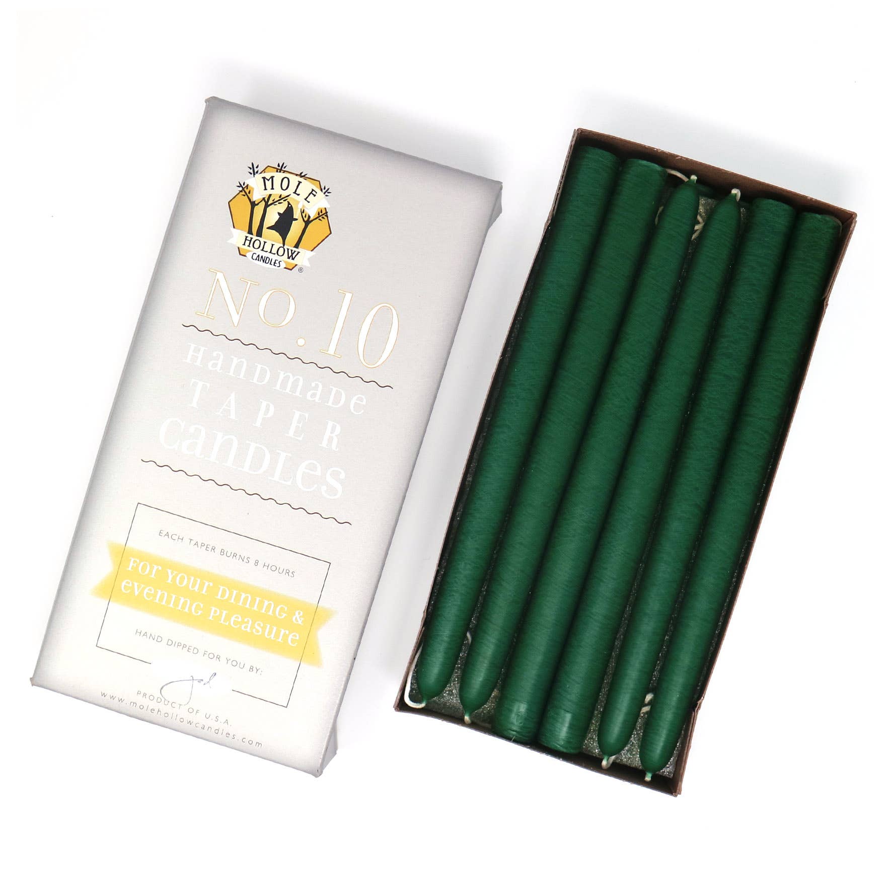 Mole Hollow Candles - Vente Bougies/bougeoirs coniques - Bougies effilées non parfumées trempées à la main de 10" - 39 couleurs fabriquées aux États-Unis27