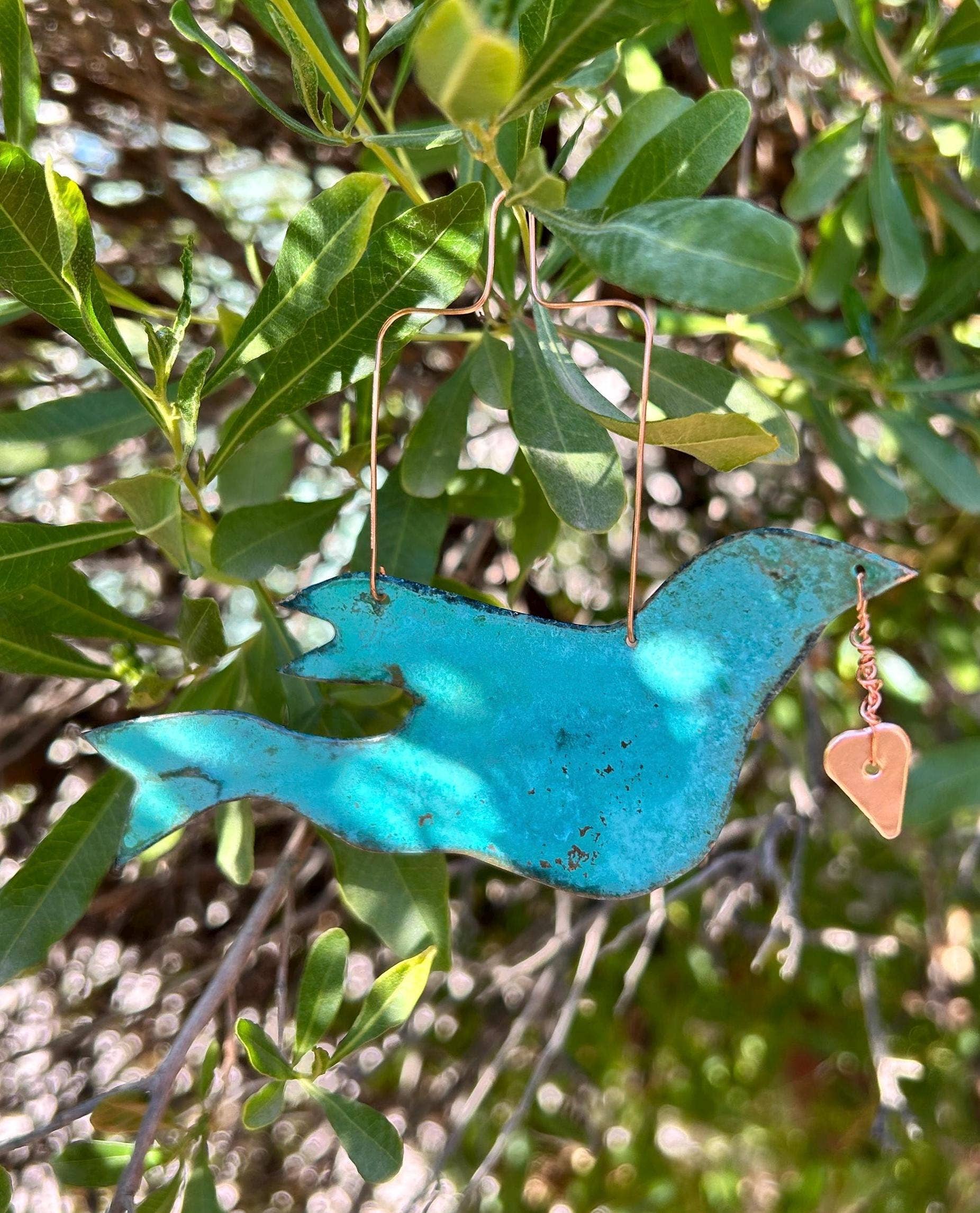 Dos Damas Designs - Wholesale Ornament - Duif Vrede Koperen Kerstornament2