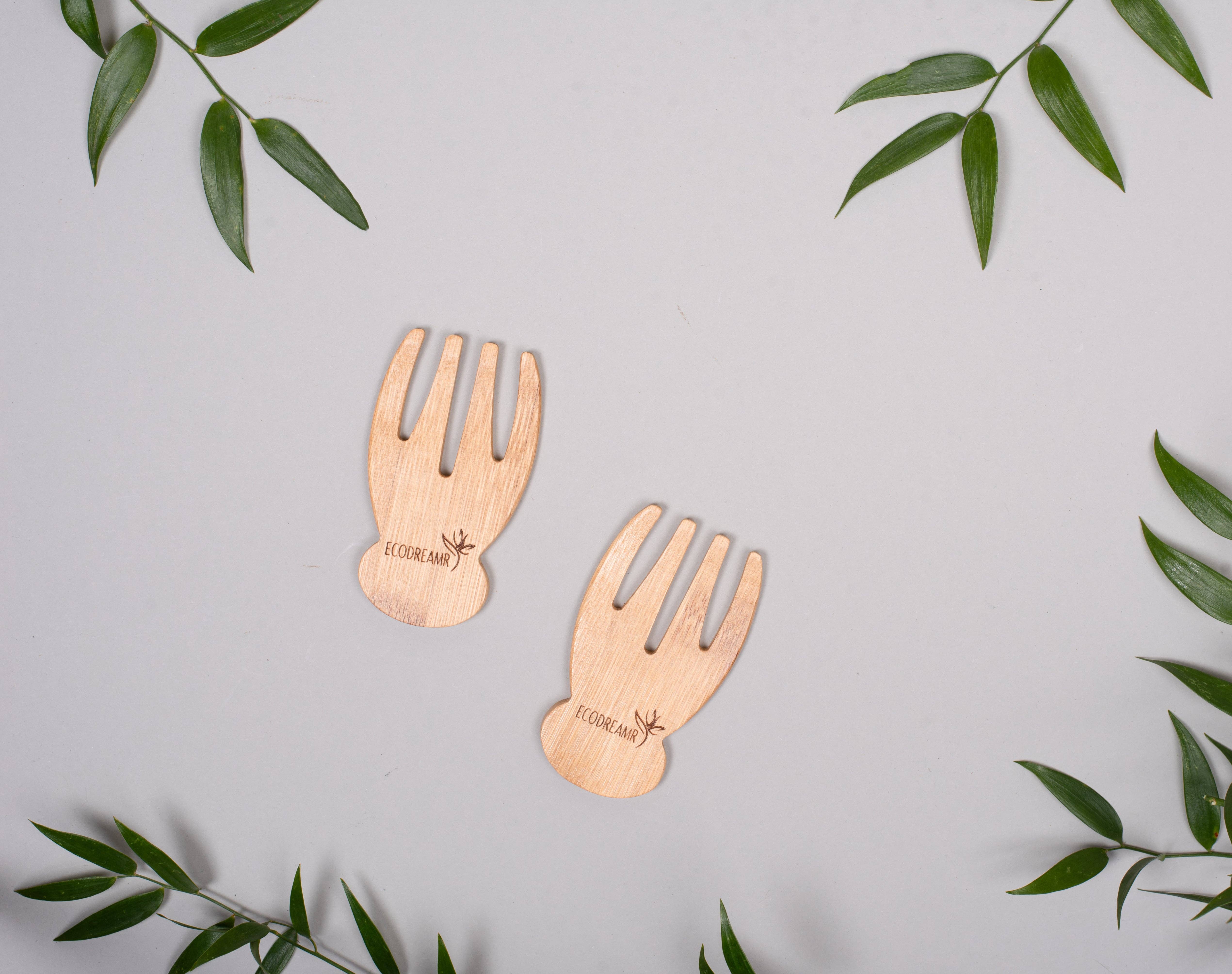 EcoDreamr - Wholesale Serving Utensil - Bamboo Salad Servers - Serve with Sustainable Style0