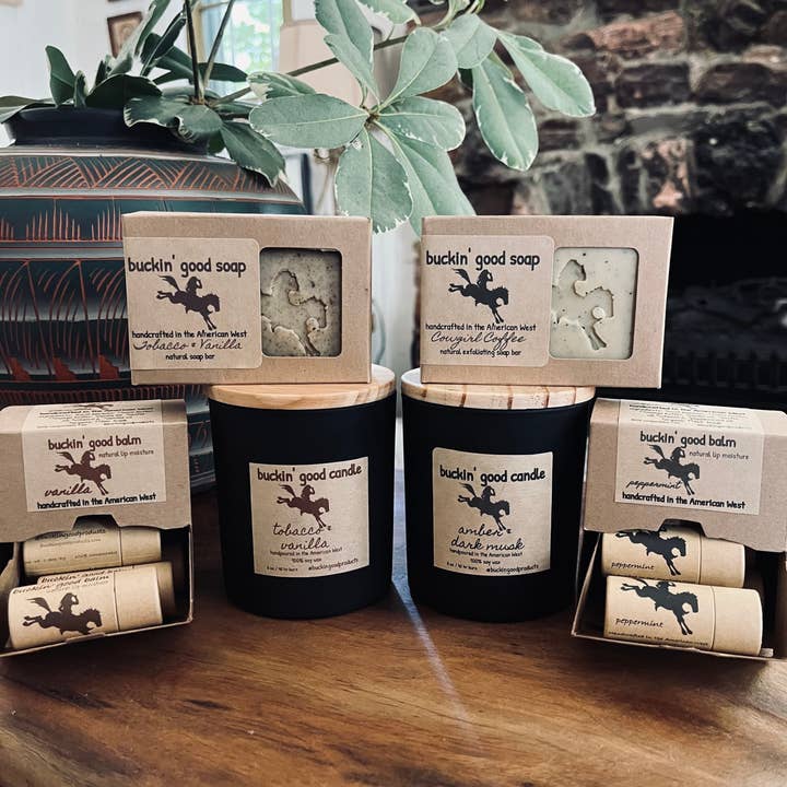 buckin’ good products - Wholesale Jar/Filled Candle - Candle Amber + Dark Musk Ceramic (western decor)3