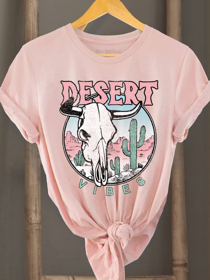 BouTeeQue Closet - Wholesale Screen Printed T-Shirt - Women's - J3864 - Cotton Jersey Relaxed Fit Desert Vibes4