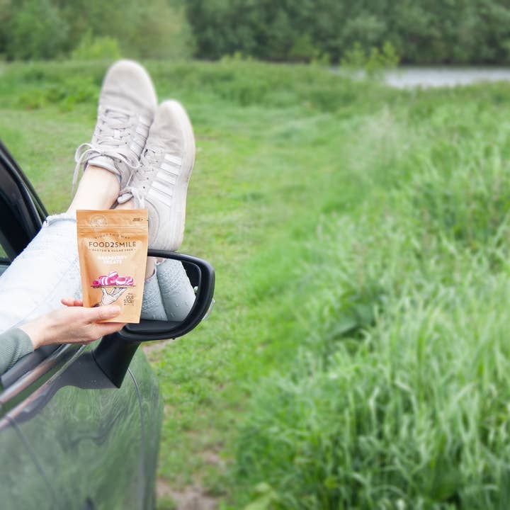 Food2Smile - Wholesale Boiled sweets - Sugar-free raspberry candy | Raspberry Treats 8x90 gram6