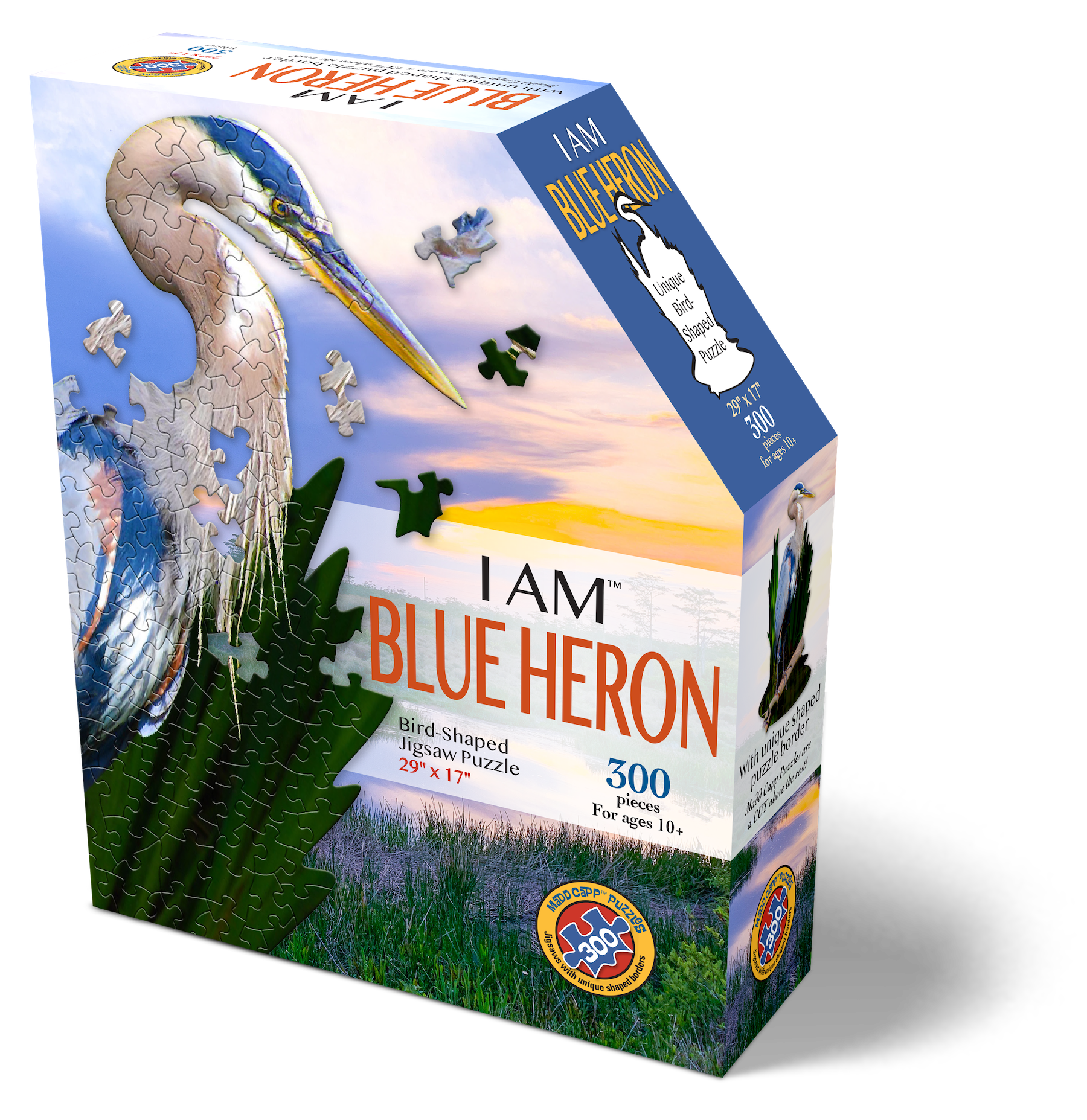 Madd Capp Games & Puzzles - Wholesale Puzzle - Adult - I AM BLUE HERON 300 piece jigsaw puzzle gift1