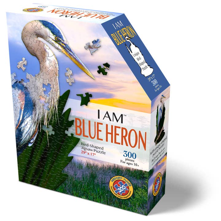 Madd Capp Games & Puzzles - Wholesale Puzzle - Adult - I AM BLUE HERON 300 piece jigsaw puzzle gift1