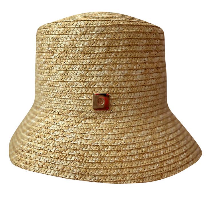 Natural Fiber Bucket Hat in Beige for wholesale by Dress for Cocktails