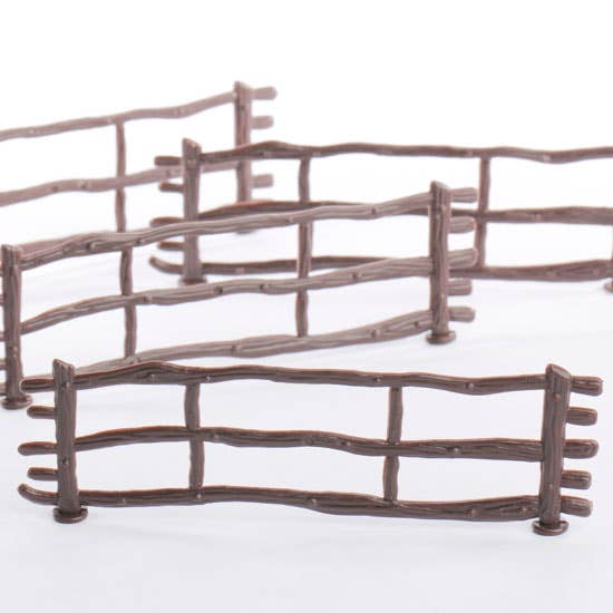 Factory Direct Craft - Wholesale Decorative Tabletop Object - 5"  x 1-3/8" Mini Plastic Farm Fence - Pack of 4 Sections2