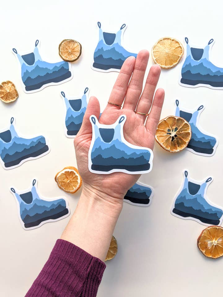 Blue Boot Sticker for wholesale by Tiff's Art Collection