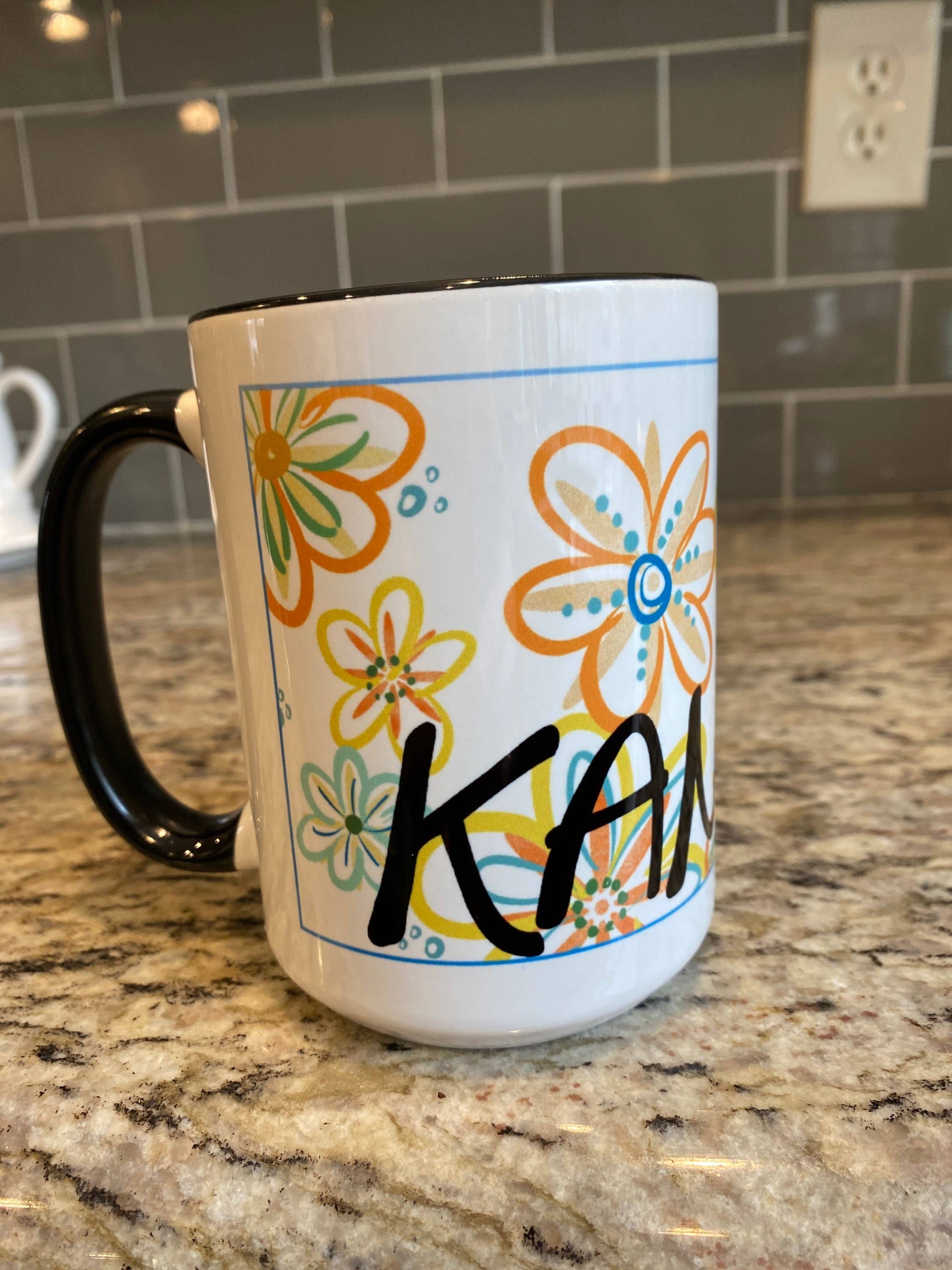 Something Beautiful - Wholesale Coffee Mug - Whimsical Flower Kansas Mug5