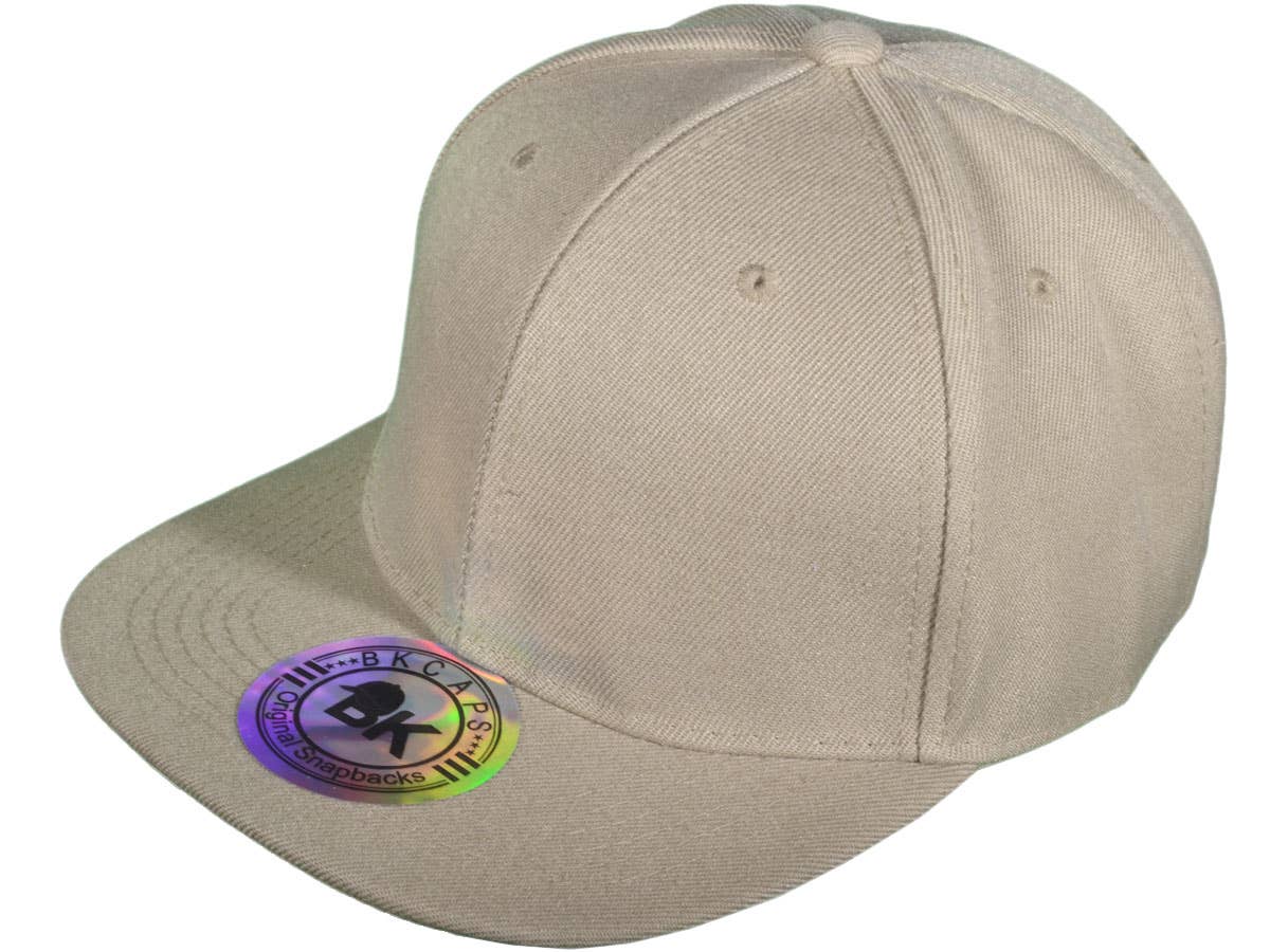 Buck Wholesale - Wholesale Flat Brim Cap - Unisex - Blank Snapback Hats - BK Caps Flat Bill Plain Vintage15
