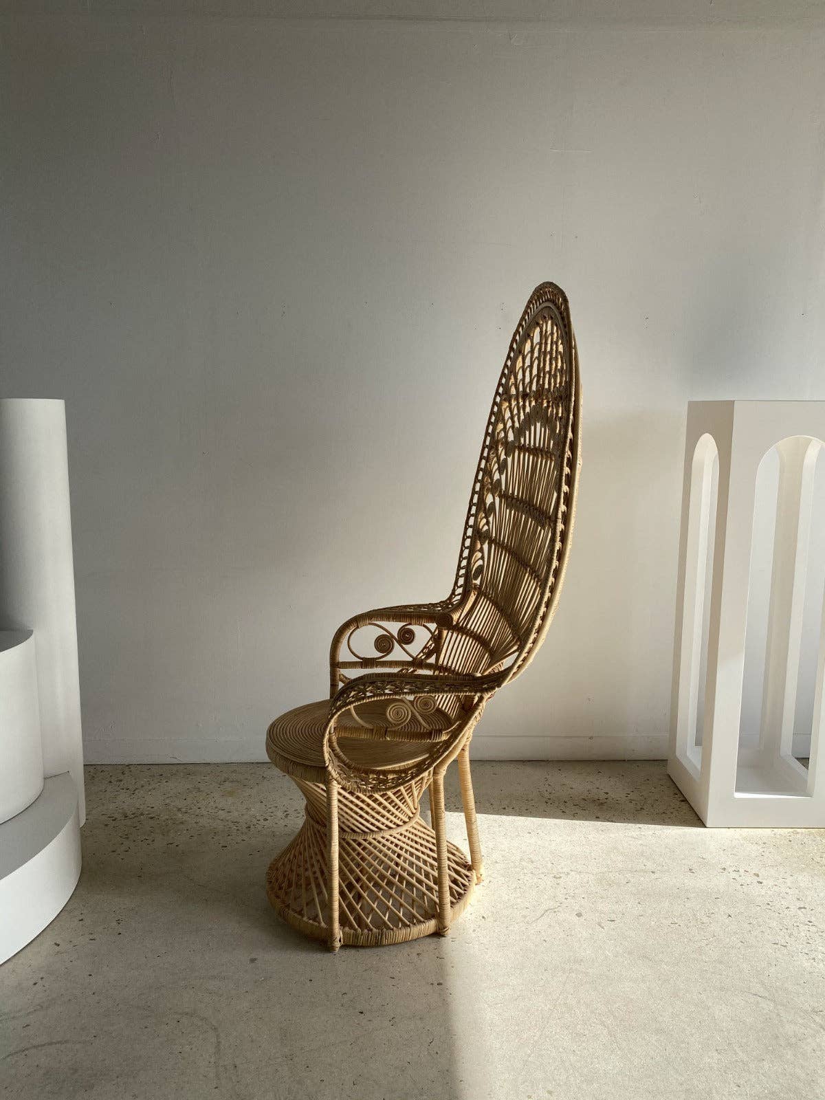 Office Objets - Wholesale Chair - Emmanuelle armchair in rattan with peacock patterns7