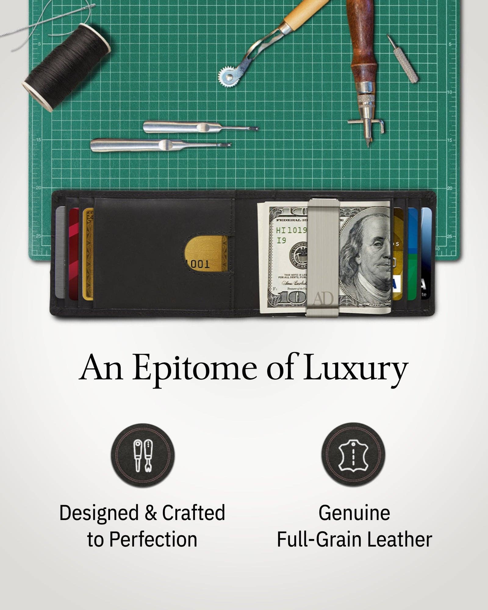 Access Denied Accessories - Wholesale Wallet - Men’s - Real Leather Wallets For Men Money Clip Bifold Wallet RFID20