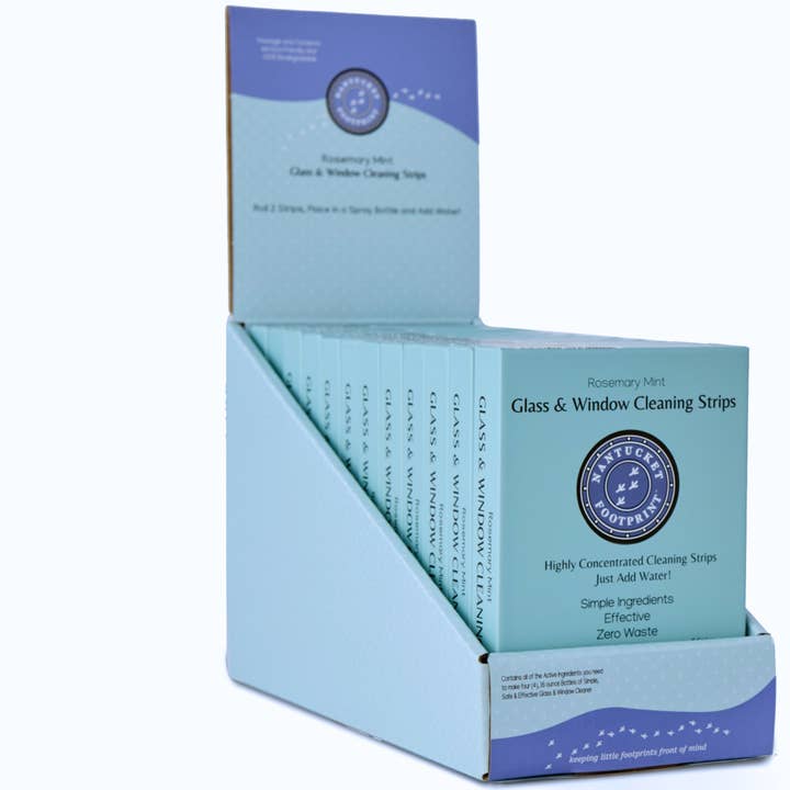 Affichage de comptoir 6 boîtes de bandes pour vitres et fenêtres - 24 bandes/boîte pour la vente par Nantucket Spider