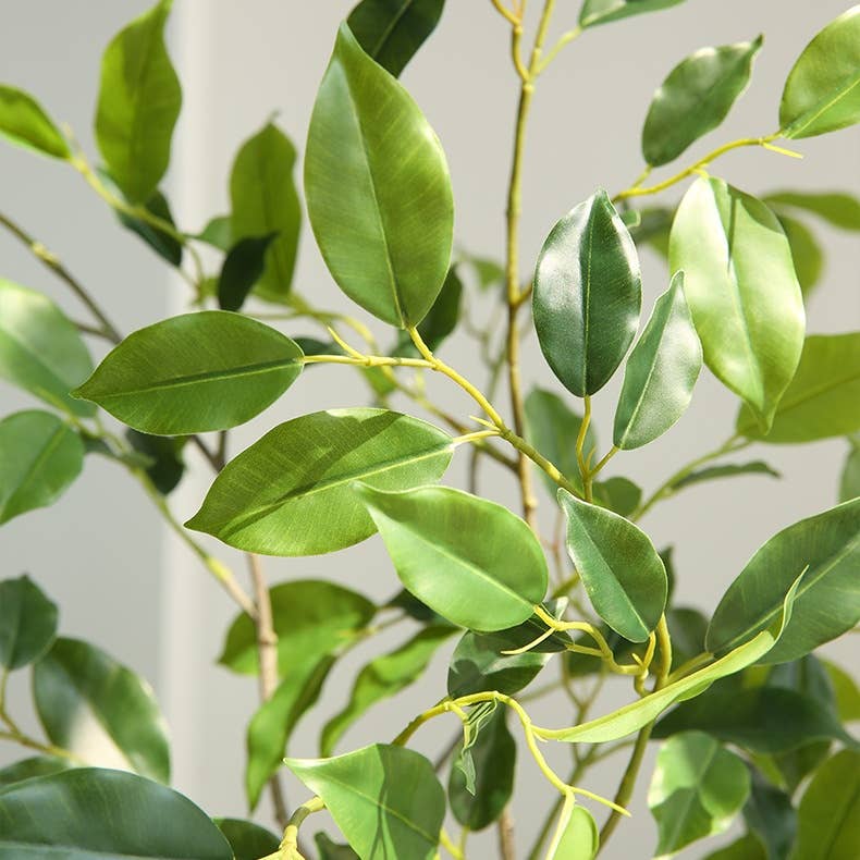 ACNITE(We cover U.S. import duties) - Venta al por mayor Plantas artificiales - Hoja verde artificial para jarrón Hojas de árbol de banyán para el hogar7