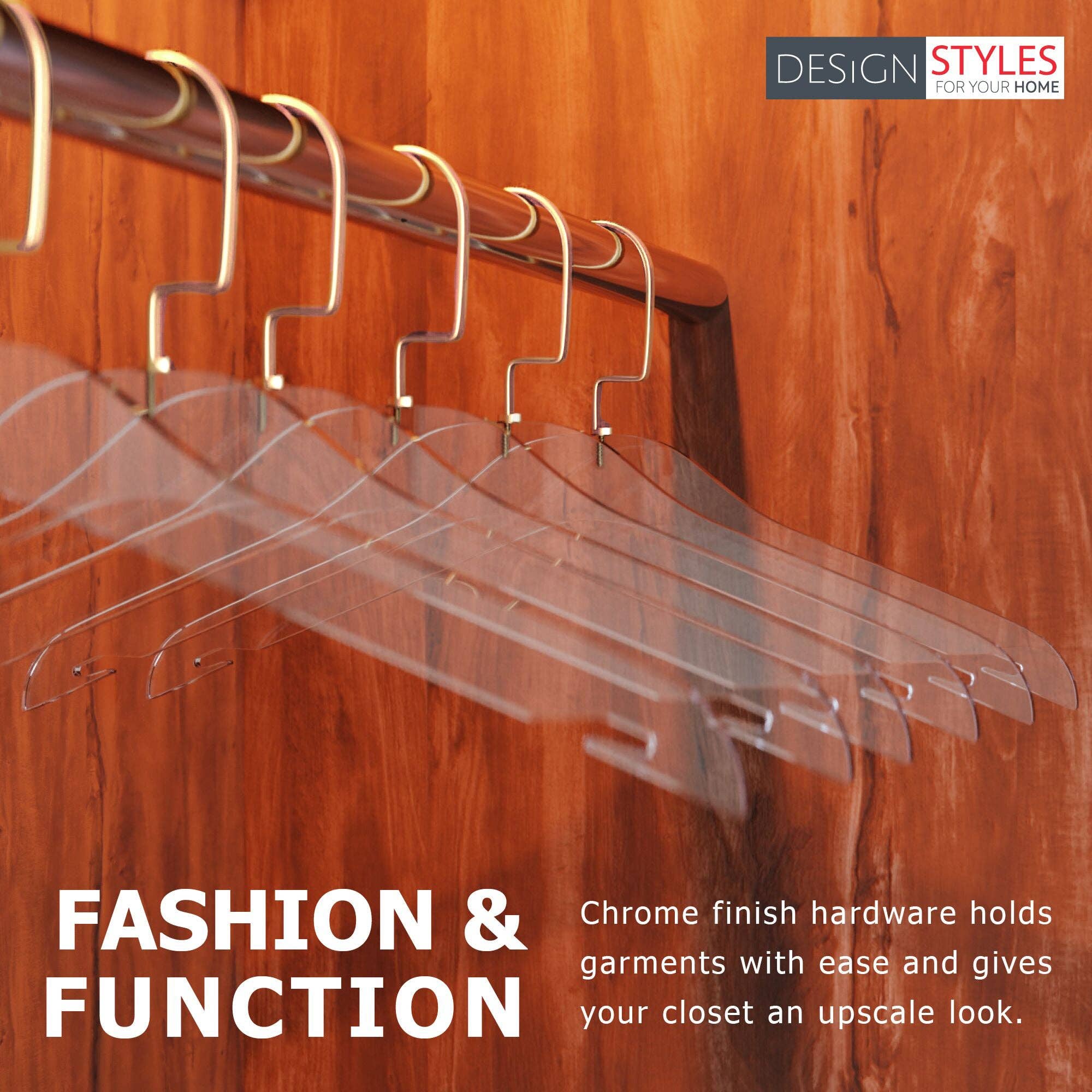 DesignStyles Home – wholesale Clothes hangers – Simply Brilliant Acrylic Hanger with Rose Gold Hook1