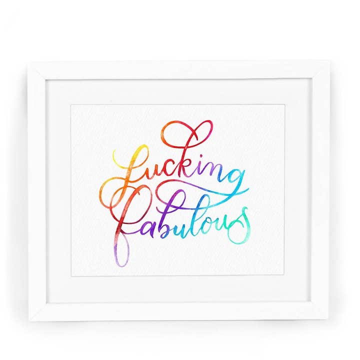 Fucking Fabulous Watercolor Fine Art Giclee Print for wholesale by CharmCat