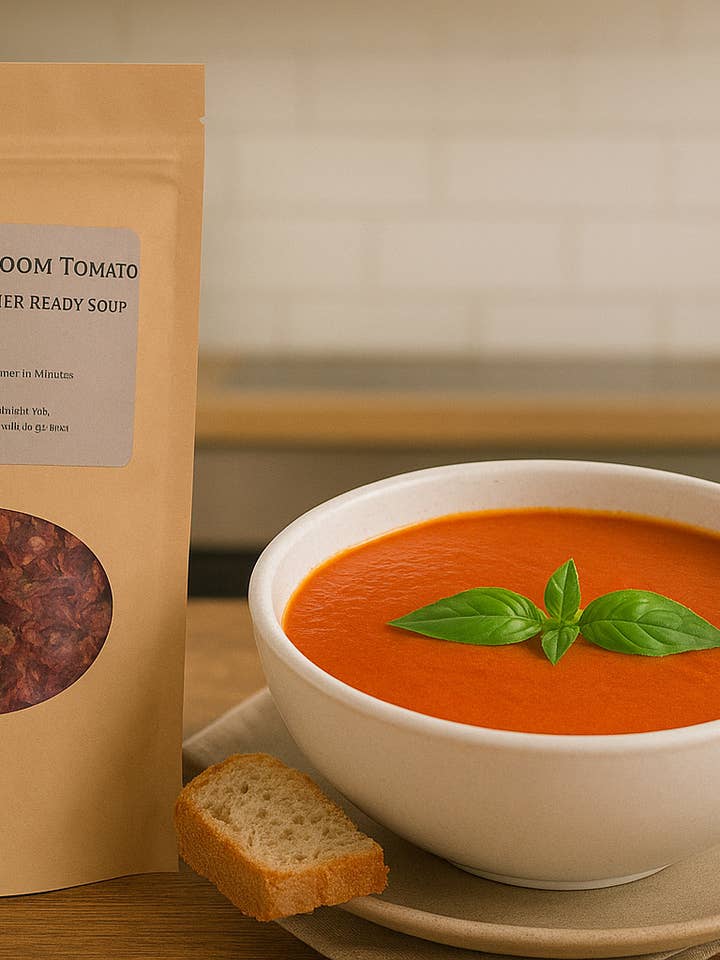Soupe Prête à Mijoter Tomate Herbes (Coup de Poing Mûri au Soleil) pour la vente par Gather and Grow LLC