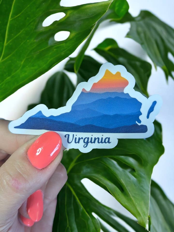Virginia Blue Ridge Mountains Weatherproof Vinyl Decal for wholesale by Christina-Jane Norquay Art