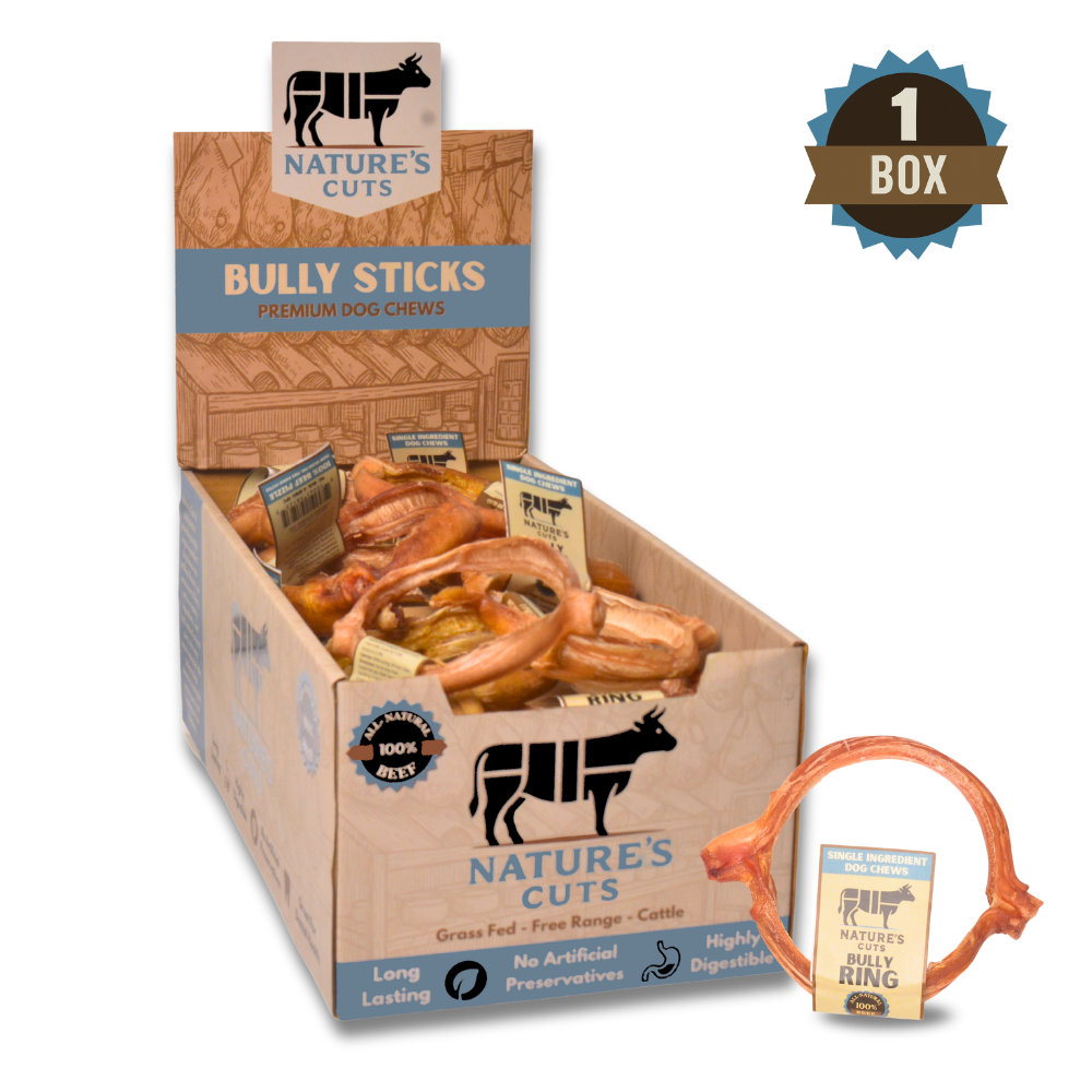 Mighty Chewz - Wholesale Pet Treats - Dog - 4" Bully Rings Display Box $2.07/ Stick (Case Price)0