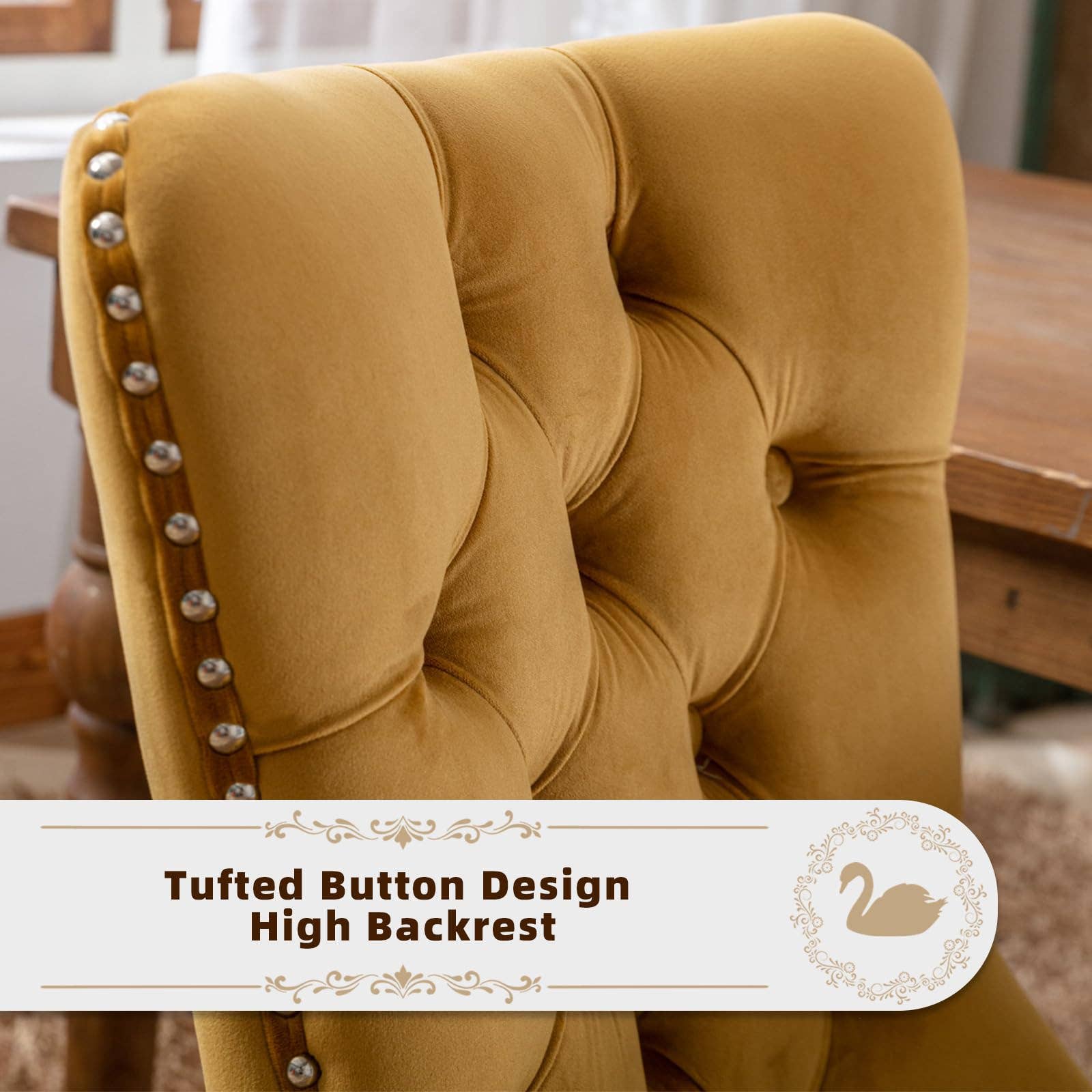 Modern Home Touch – wholesale Chair – Shena Set of 2 Velvet Kitchen Dining Chairs Knocker Back17